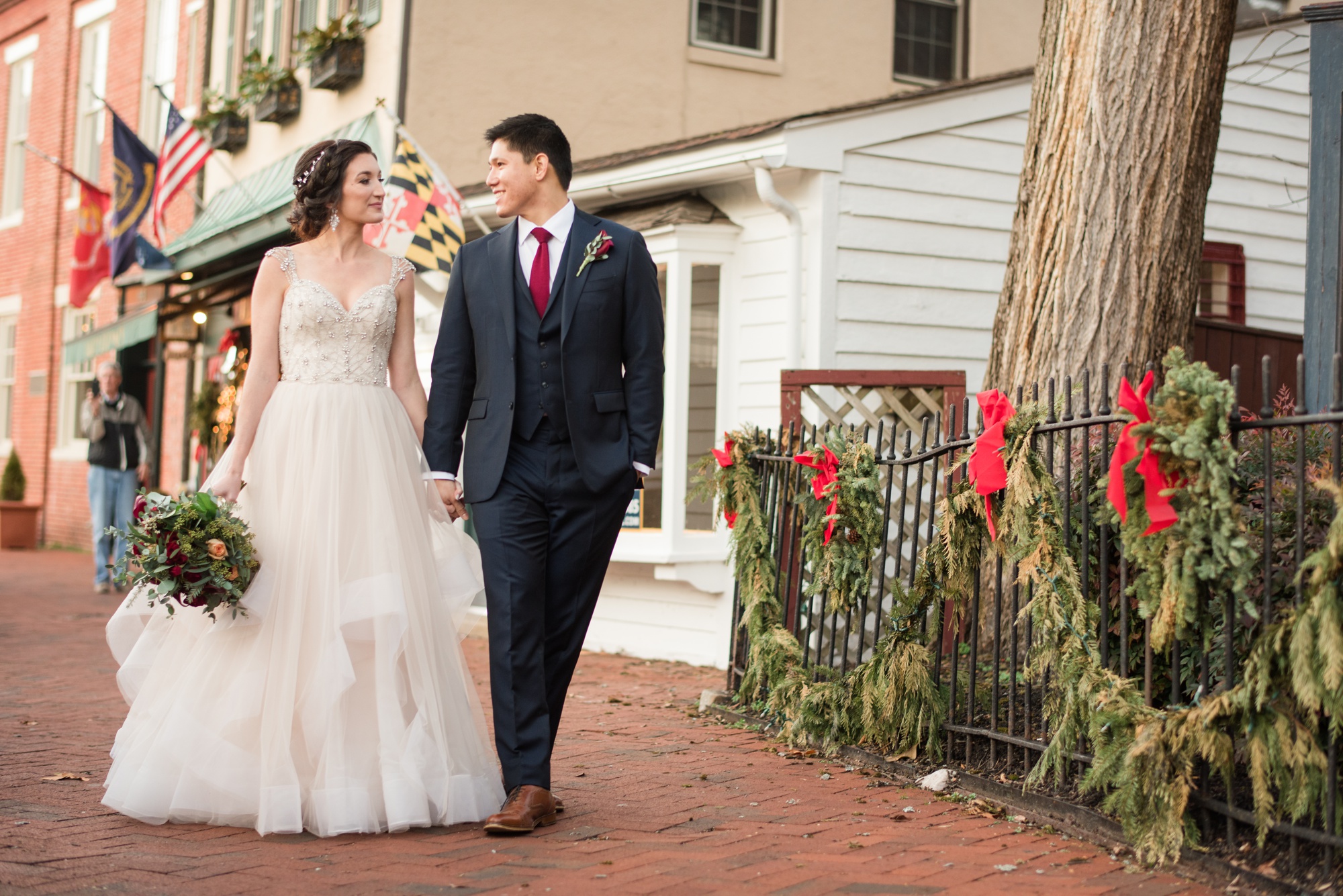 Historic Inns Governor Calvert House Wedding couple photos