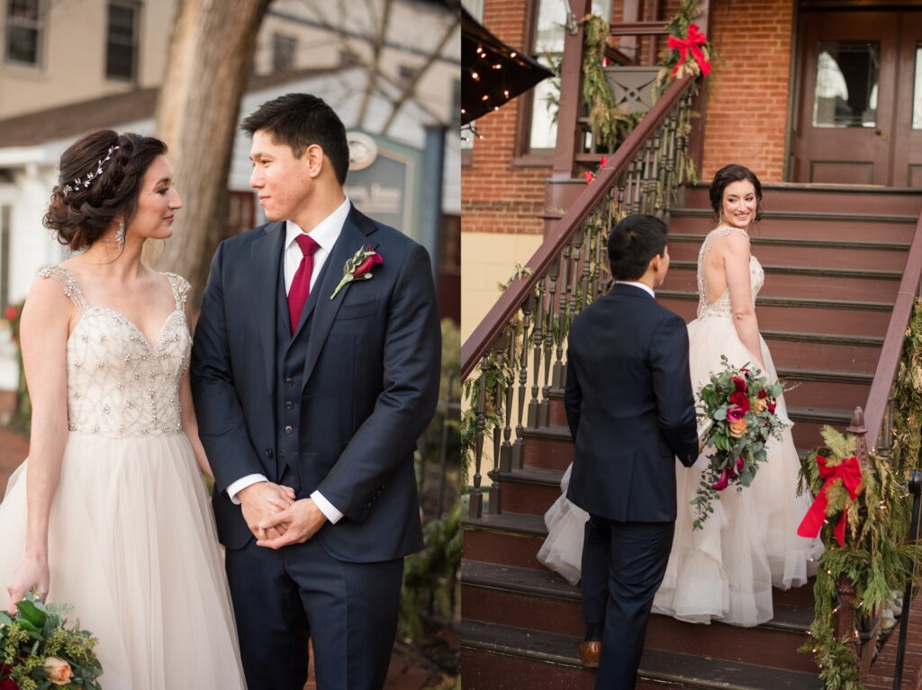 Historic Inns Governor Calvert House Wedding couple photos