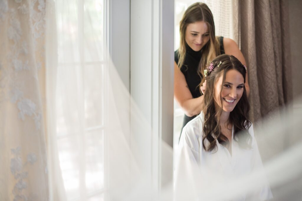 Governor Calvert House bride getting ready