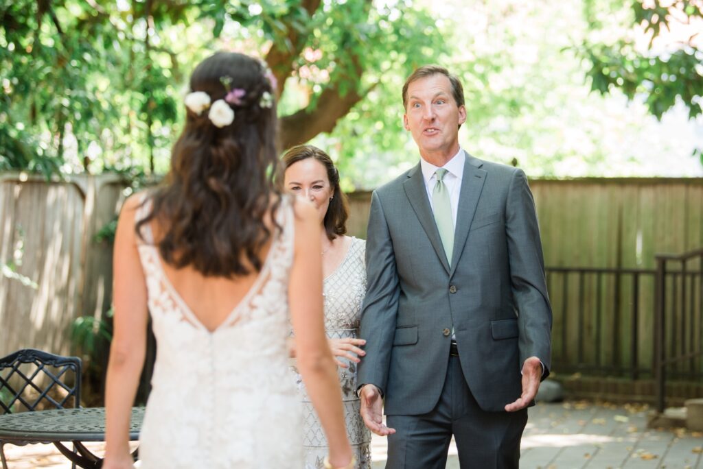 Governor Calvert House Bride's father first look