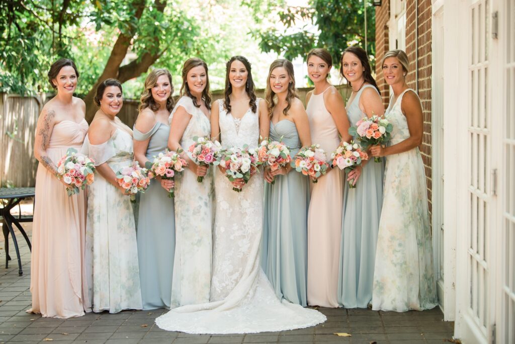 Governor Calvert House Bride and bridesmaid photos