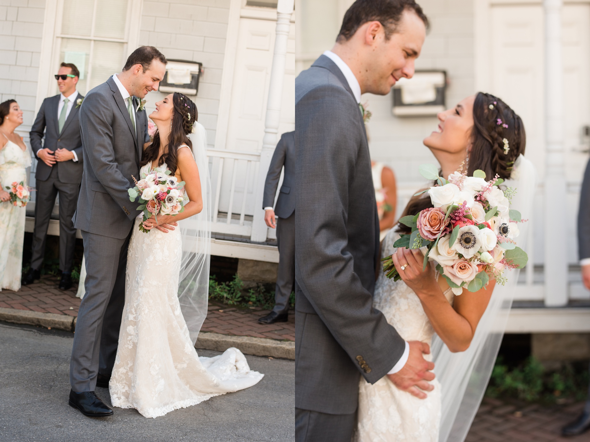 Downtown City Dock Annapolis wedding couple photos