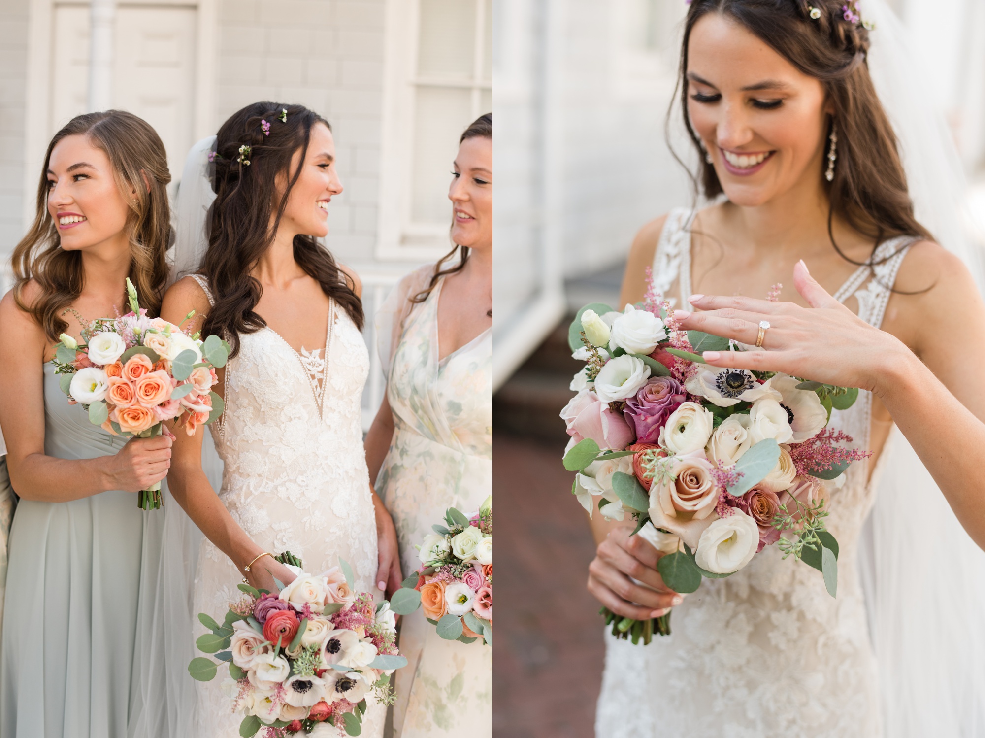 Downtown City Dock Annapolis wedding party photos