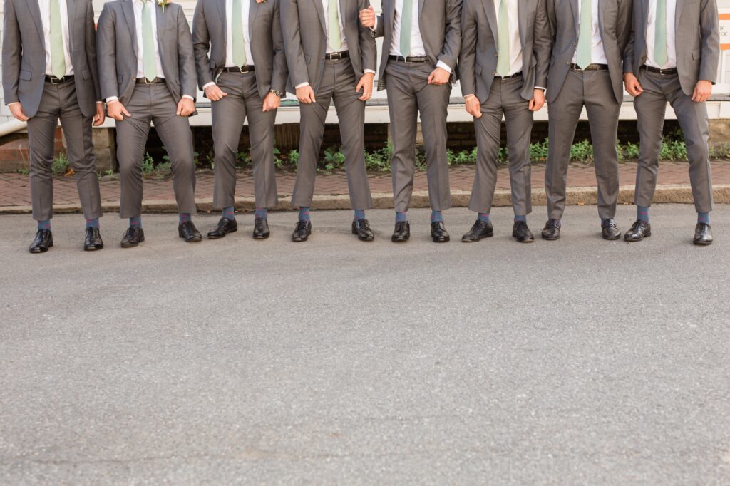 Downtown City Dock Annapolis wedding party photos