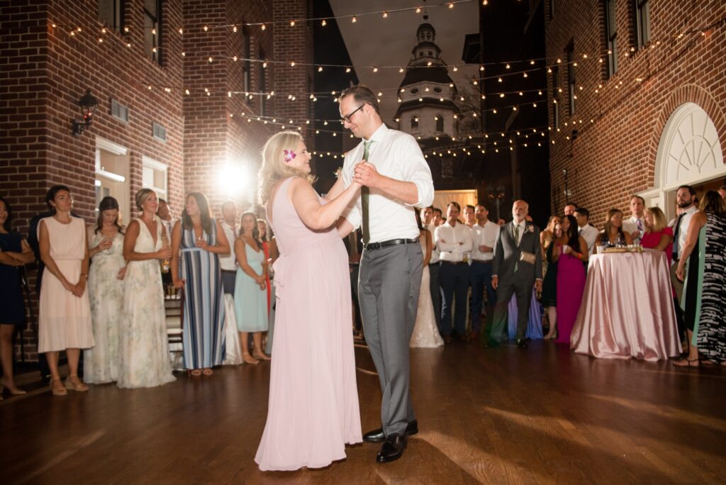 mother groom dance Governor Calvert House wedding reception