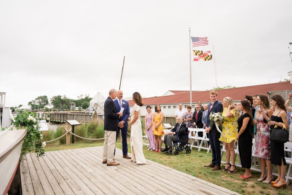 Annapolis Maritime Museum - Eastport Annapolis outdoor wedding ceremony