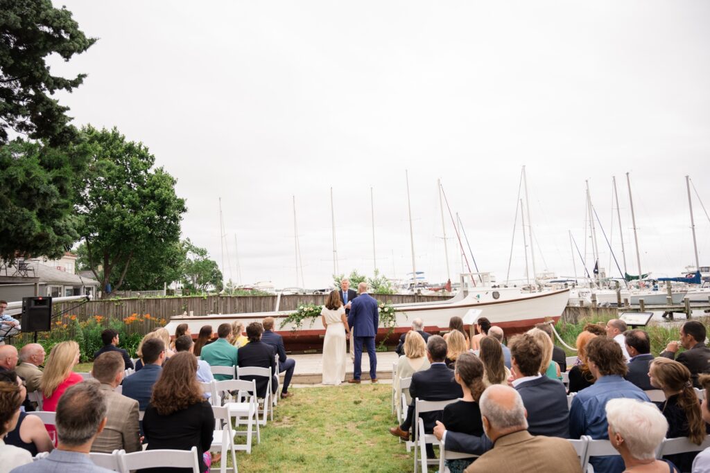 Annapolis Maritime Museum - Eastport Annapolis outdoor wedding ceremony
