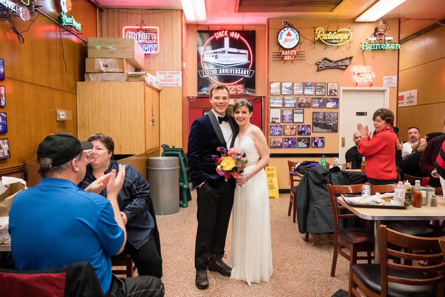 Katz's Deli NYC wedding photos