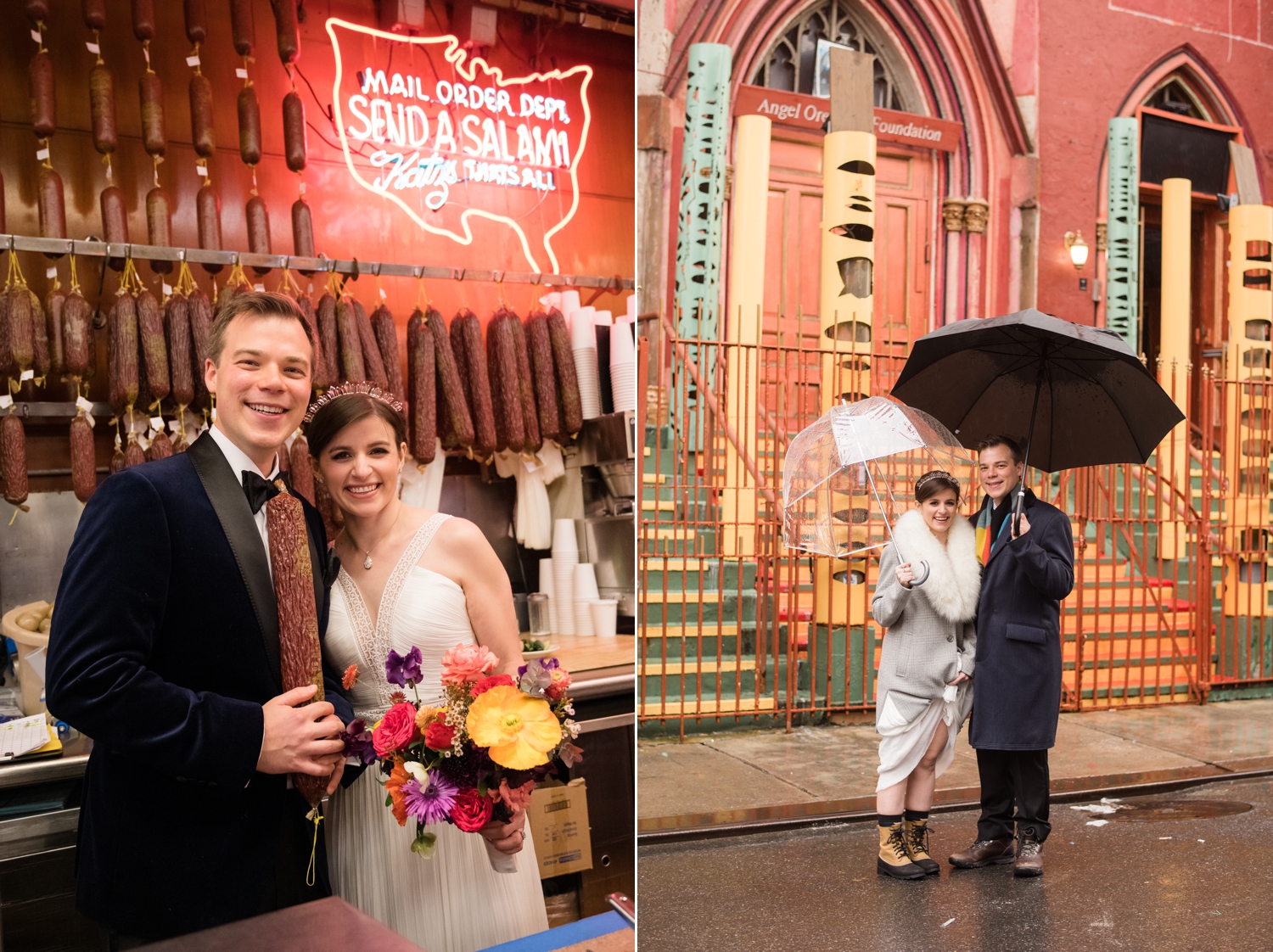 Katz's Deli NYC wedding photos