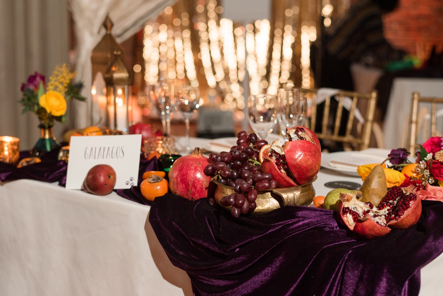 pomegranate wedding details Mimosa Floral Vanda High Events