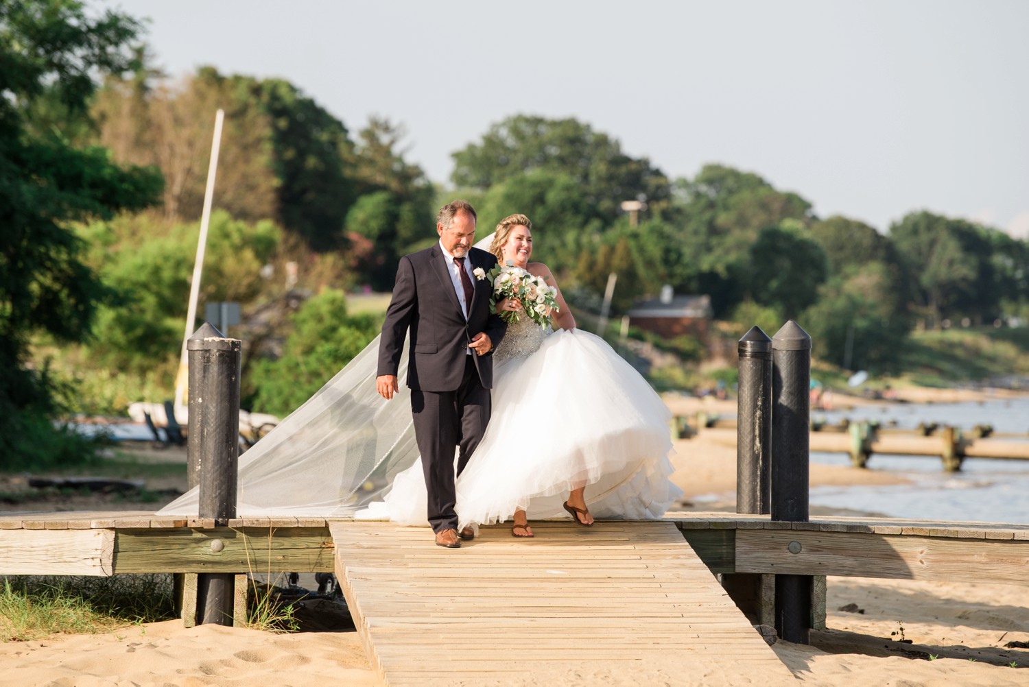 Chesapeake Bay Foundation summer wedding ceremony