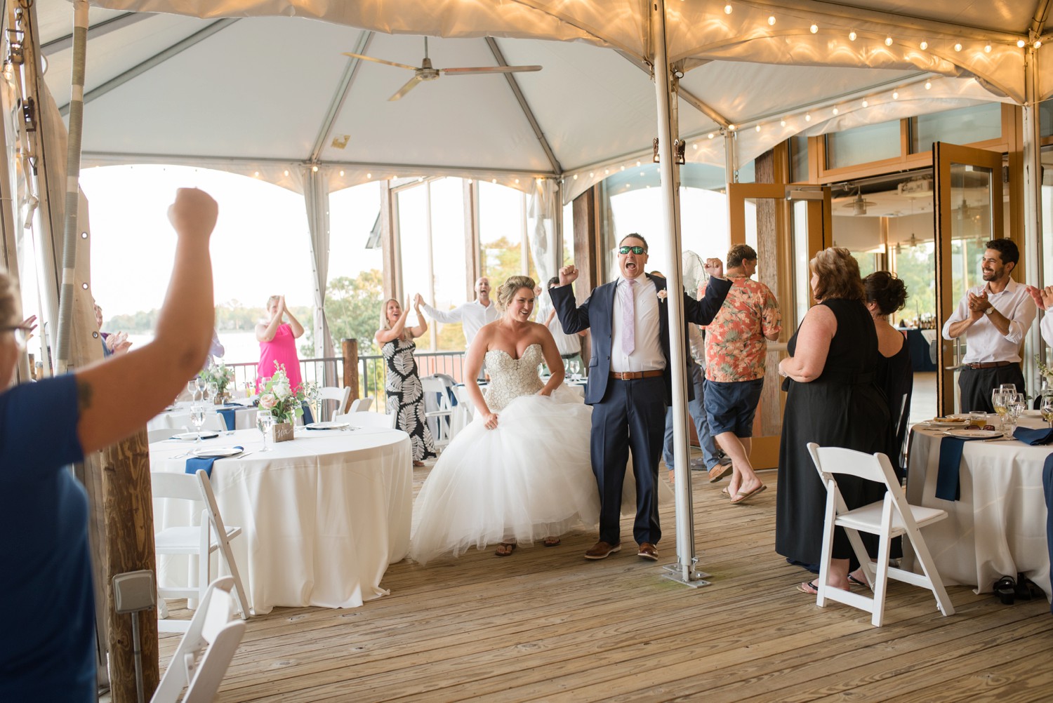 Chesapeake Bay Foundation summer tented wedding reception