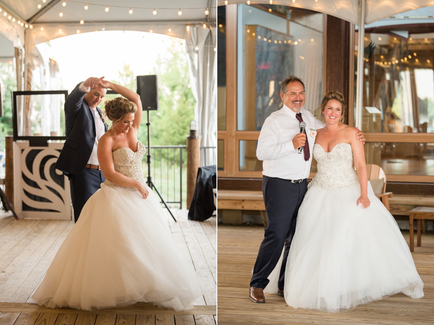 Chesapeake Bay Foundation summer tented wedding toasts