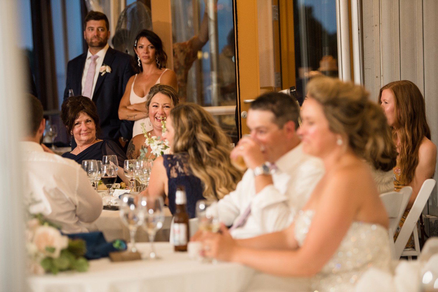 Chesapeake Bay Foundation summer tented wedding toasts