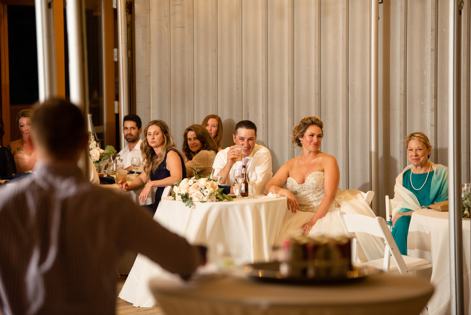 Chesapeake Bay Foundation summer tented wedding toasts