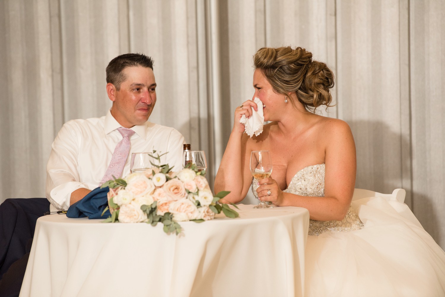 Chesapeake Bay Foundation summer tented wedding toasts