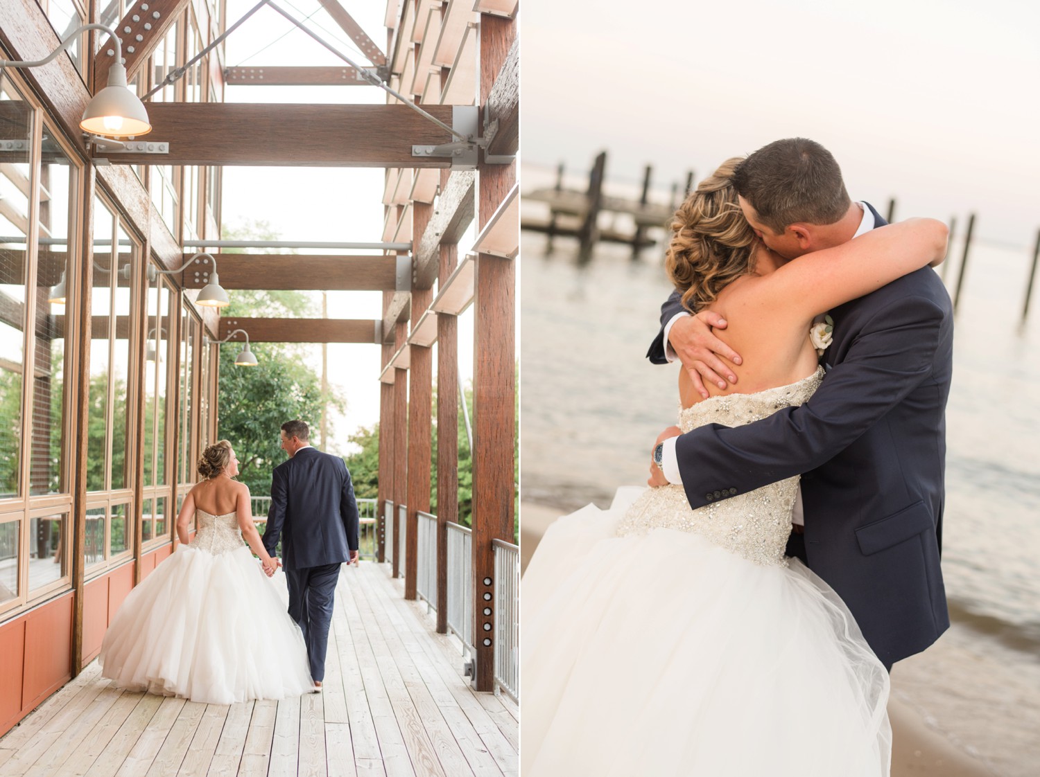 Chesapeake Bay Foundation newlyweds on the beach