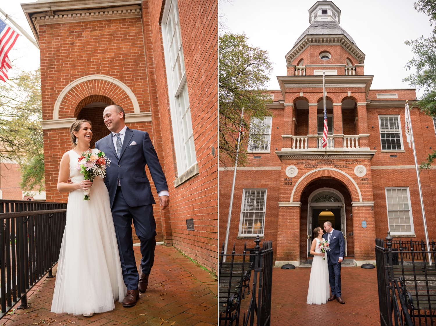 Annapolis courthouse elopement wedding