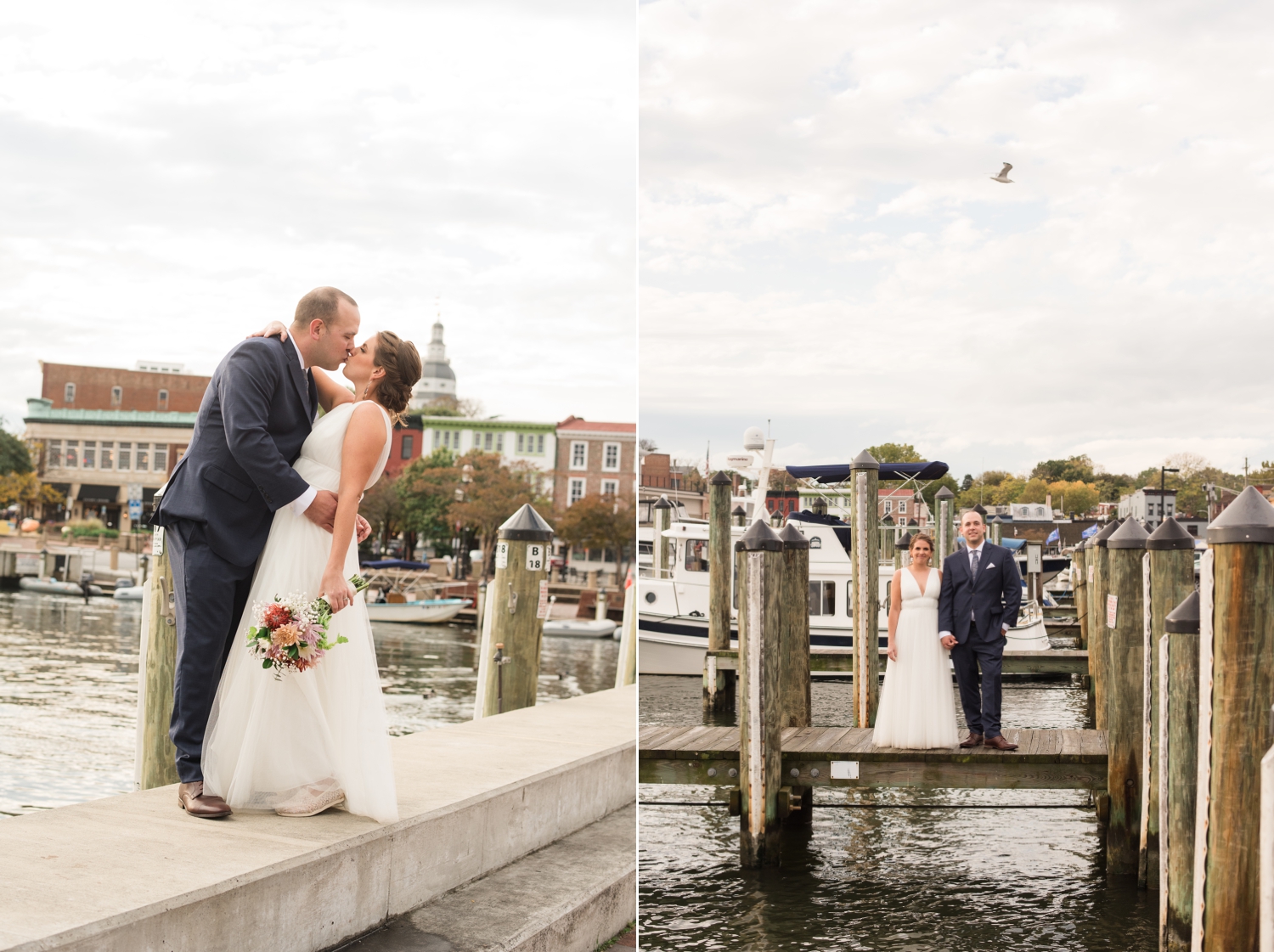 city dock Annapolis elopement wedding photos