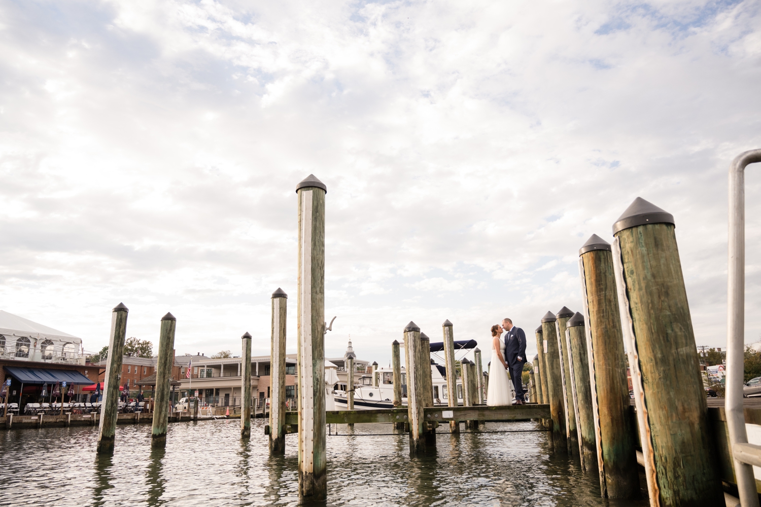 city dock Annapolis elopement wedding photos