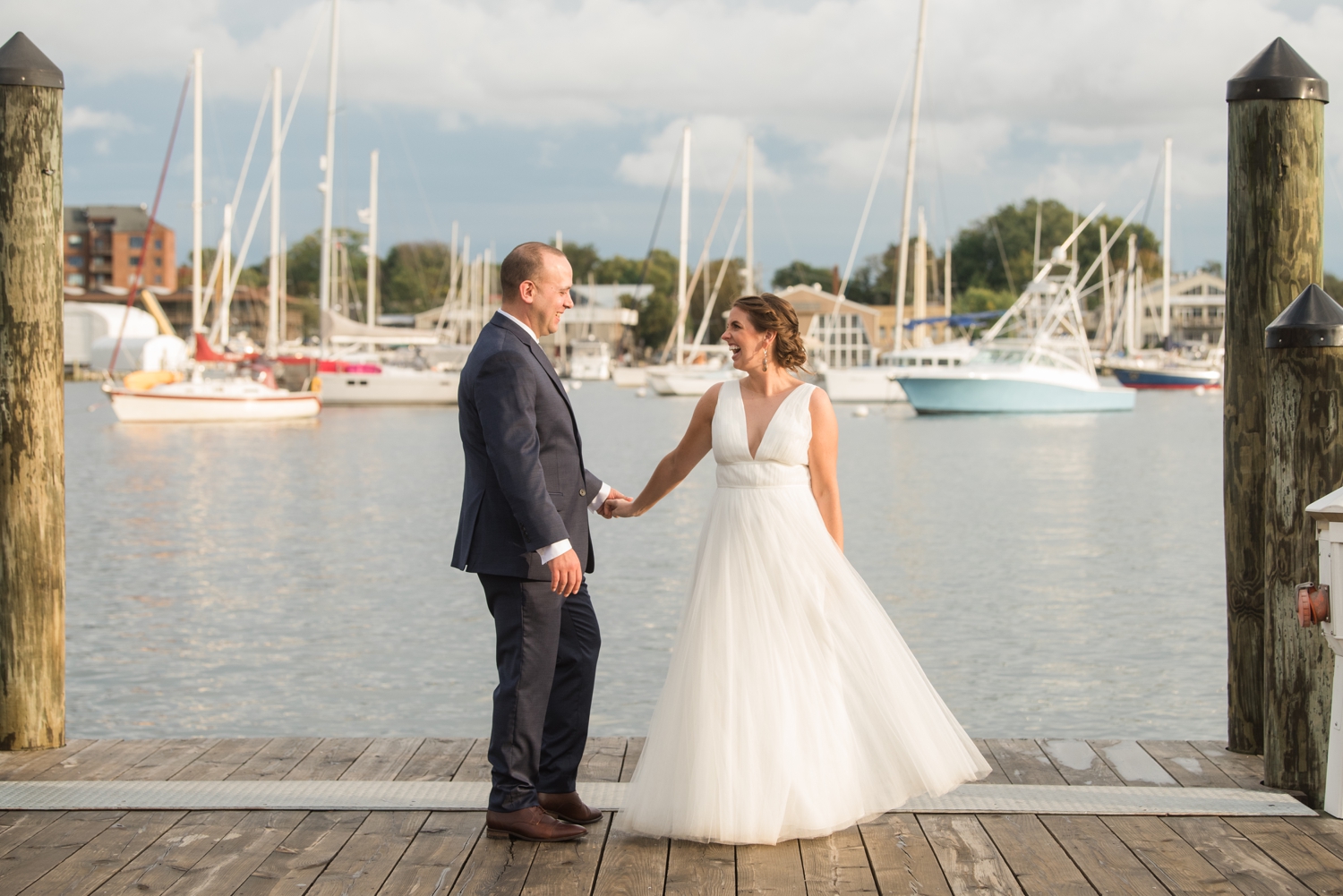 city dock Annapolis elopement wedding photos