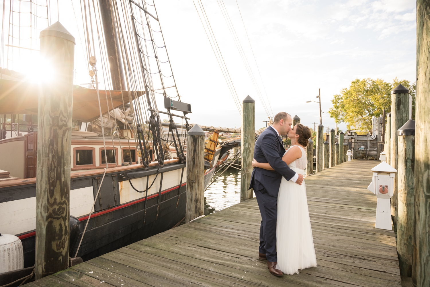 city dock Annapolis elopement wedding photos