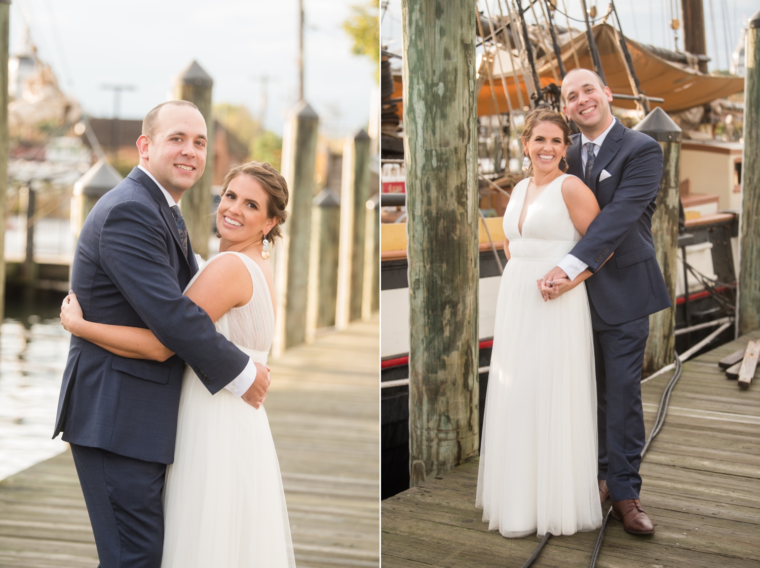 city dock Annapolis elopement wedding photos