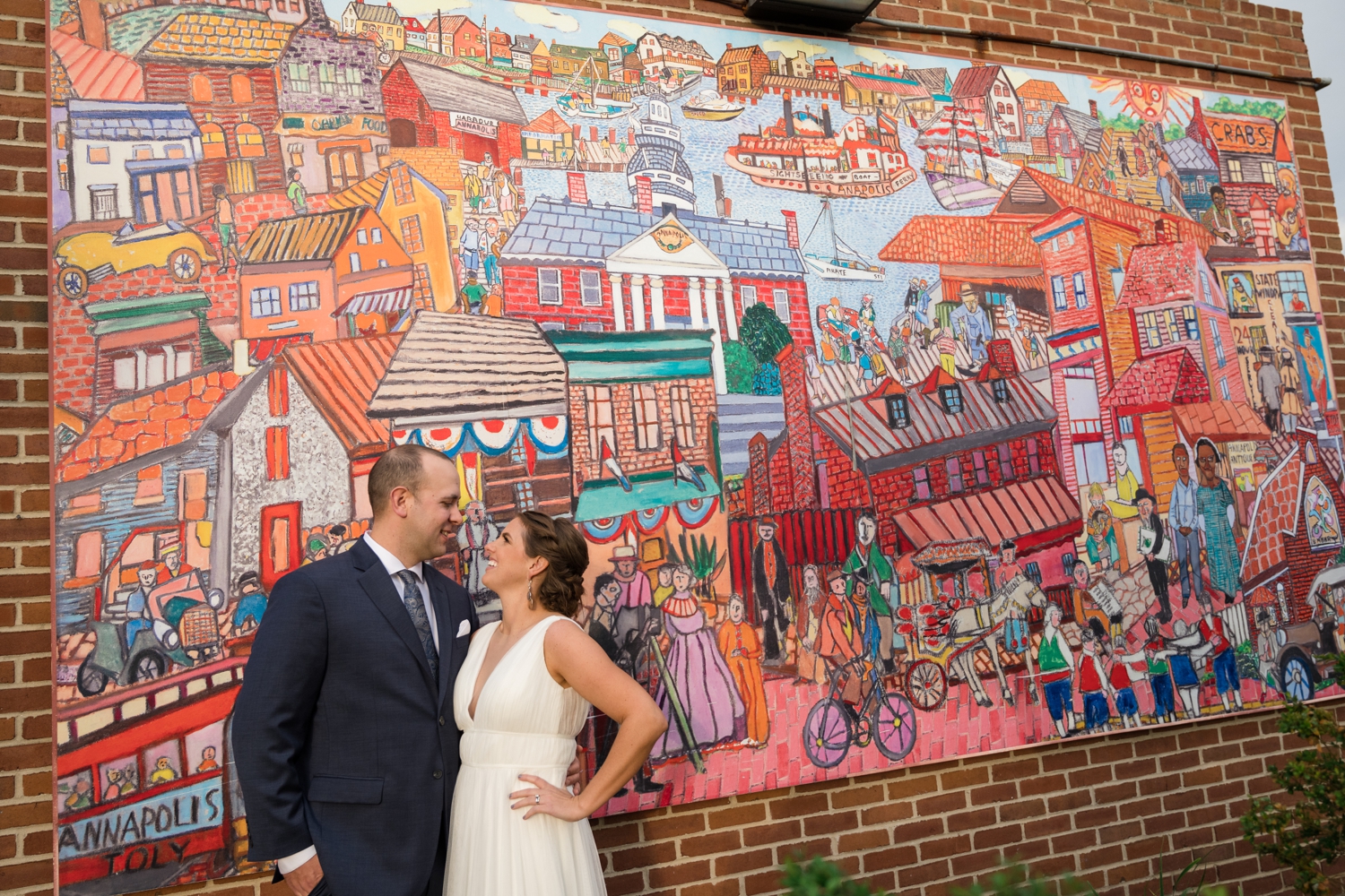 Annapolis Mural elopement photographs