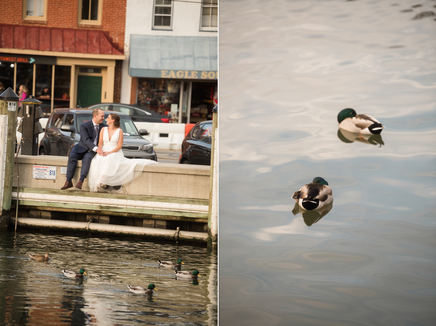 city dock Annapolis elopement wedding photos