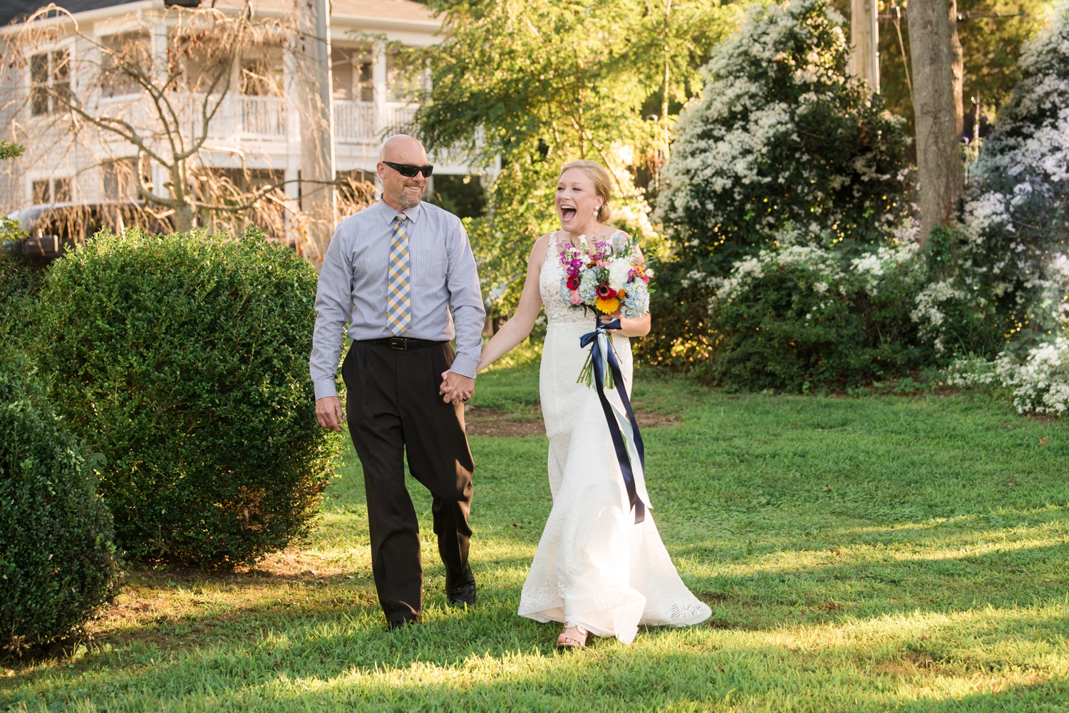 Southern Maryland Waterfront Micro Wedding in the couple's neighborhood