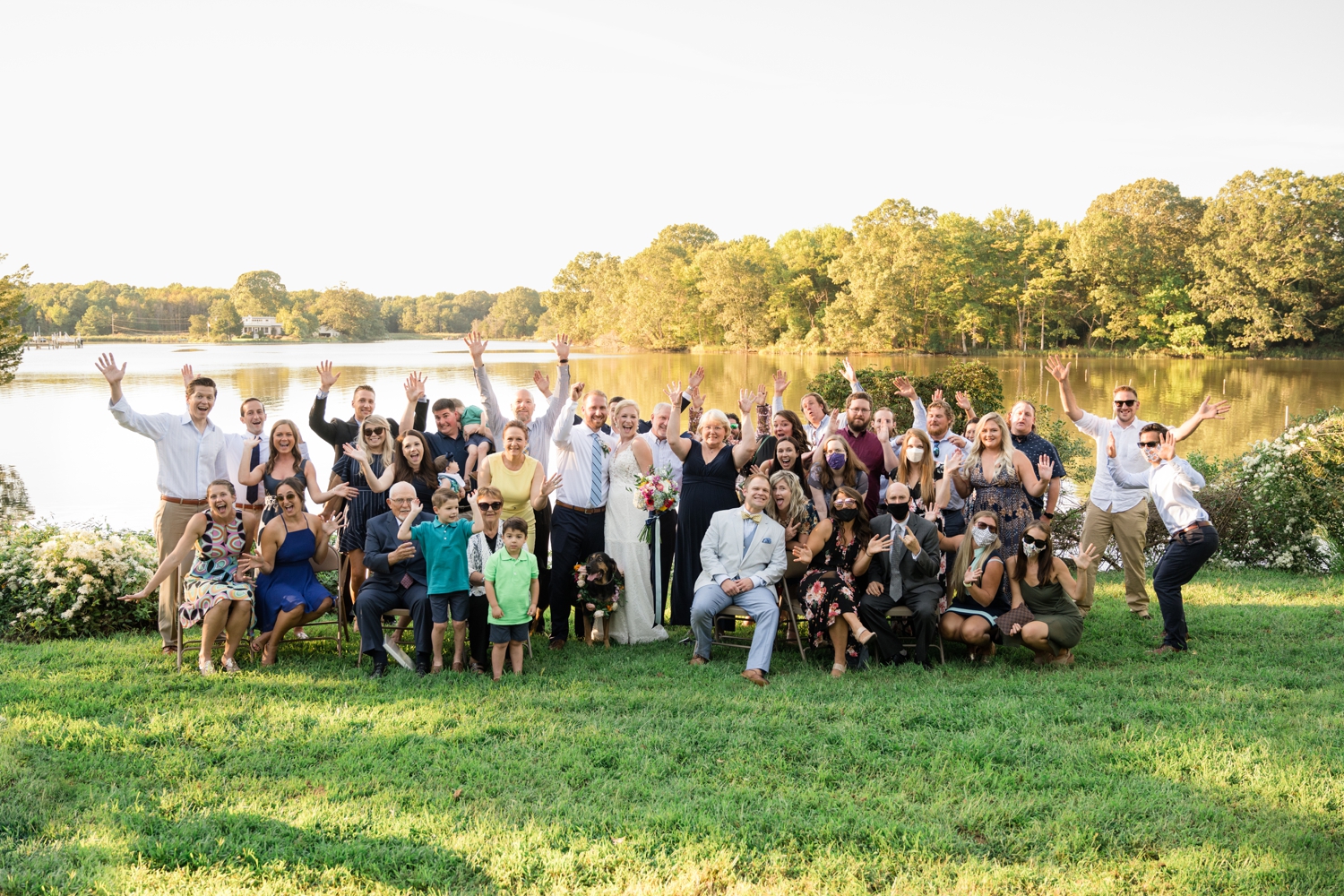 Maryland Waterfront Micro Wedding party