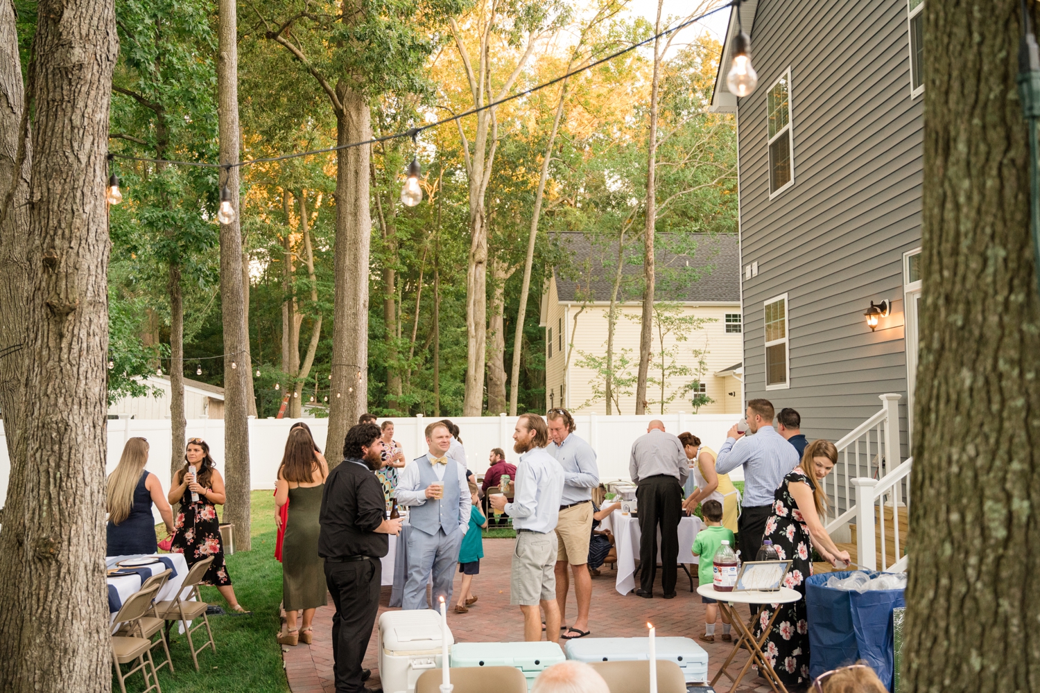 Backyard Micro wedding reception