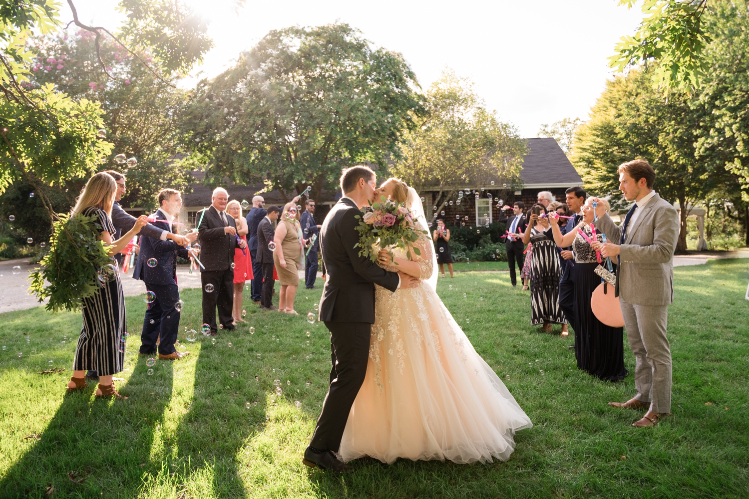 Maryland garden Micro wedding ceremony