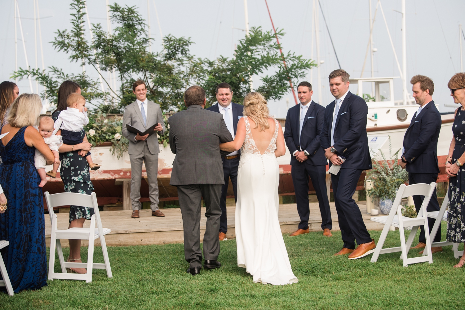 Annapolis Maritime museum mini wedding ceremony