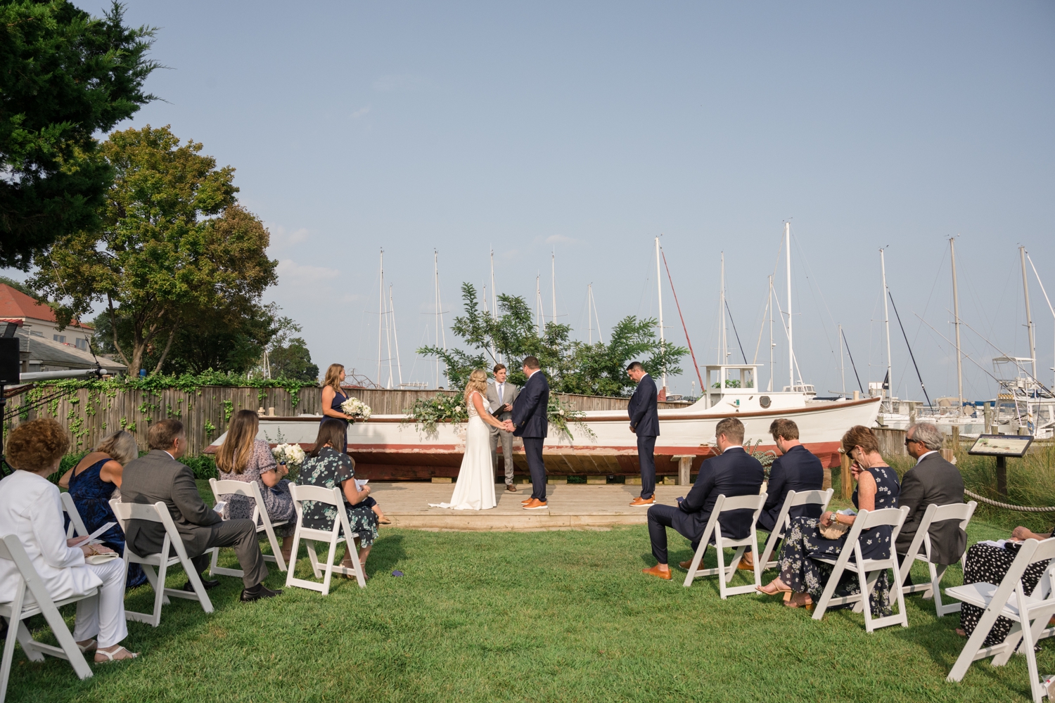 Annapolis Maritime museum mini wedding ceremony