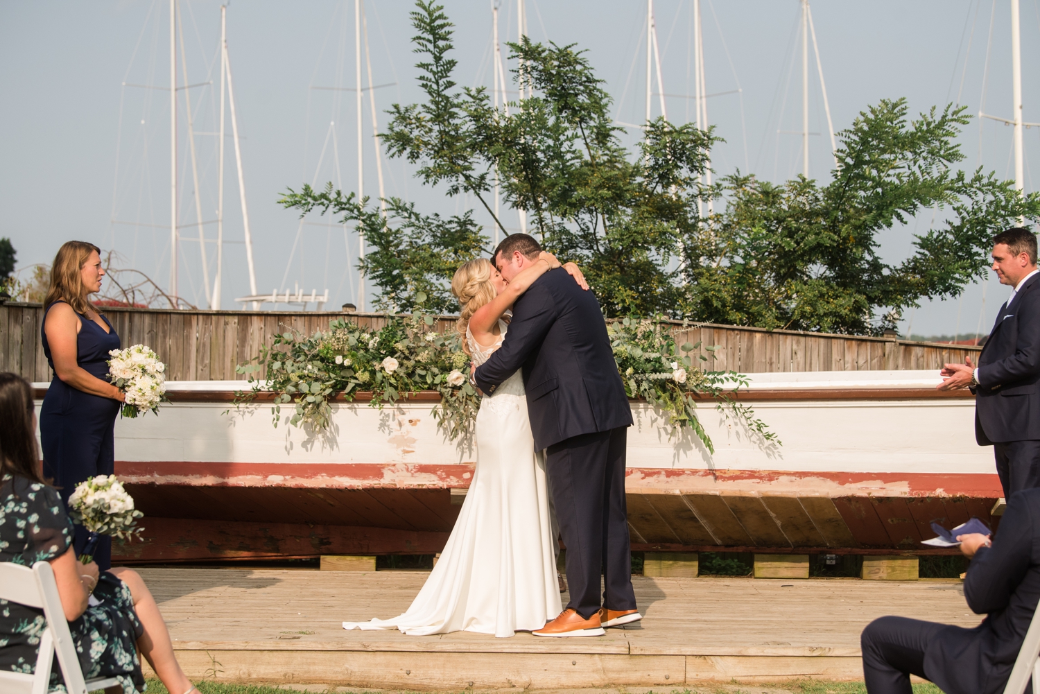 Annapolis Maritime museum mini wedding ceremony