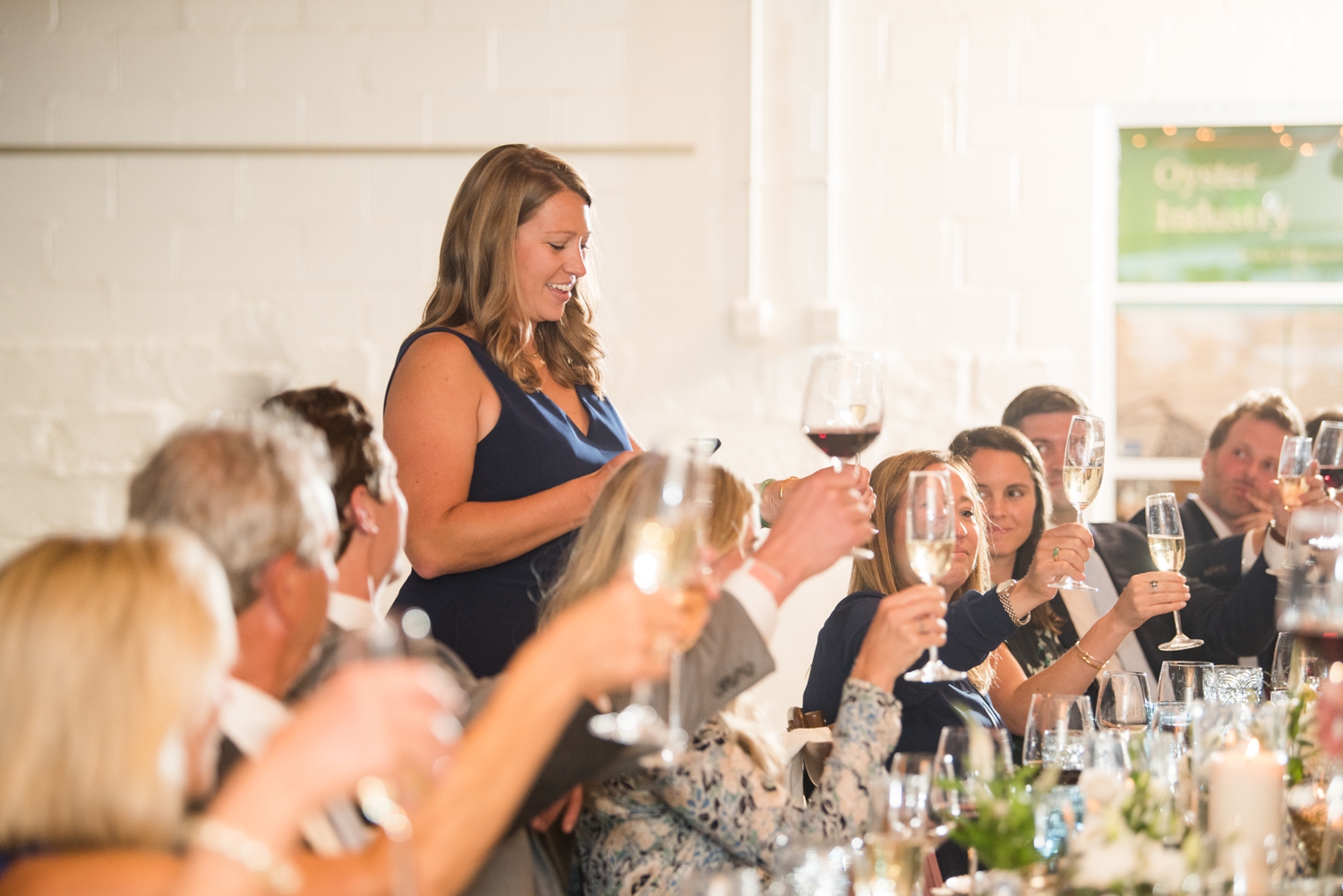 Annapolis Maritime museum micro wedding reception toasts