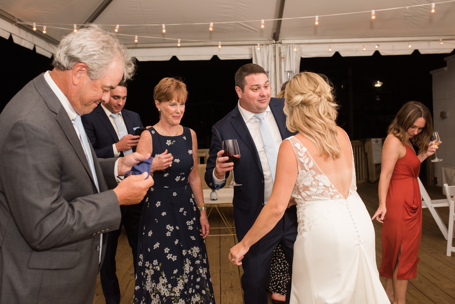 Annapolis Maritime museum micro wedding reception toasts