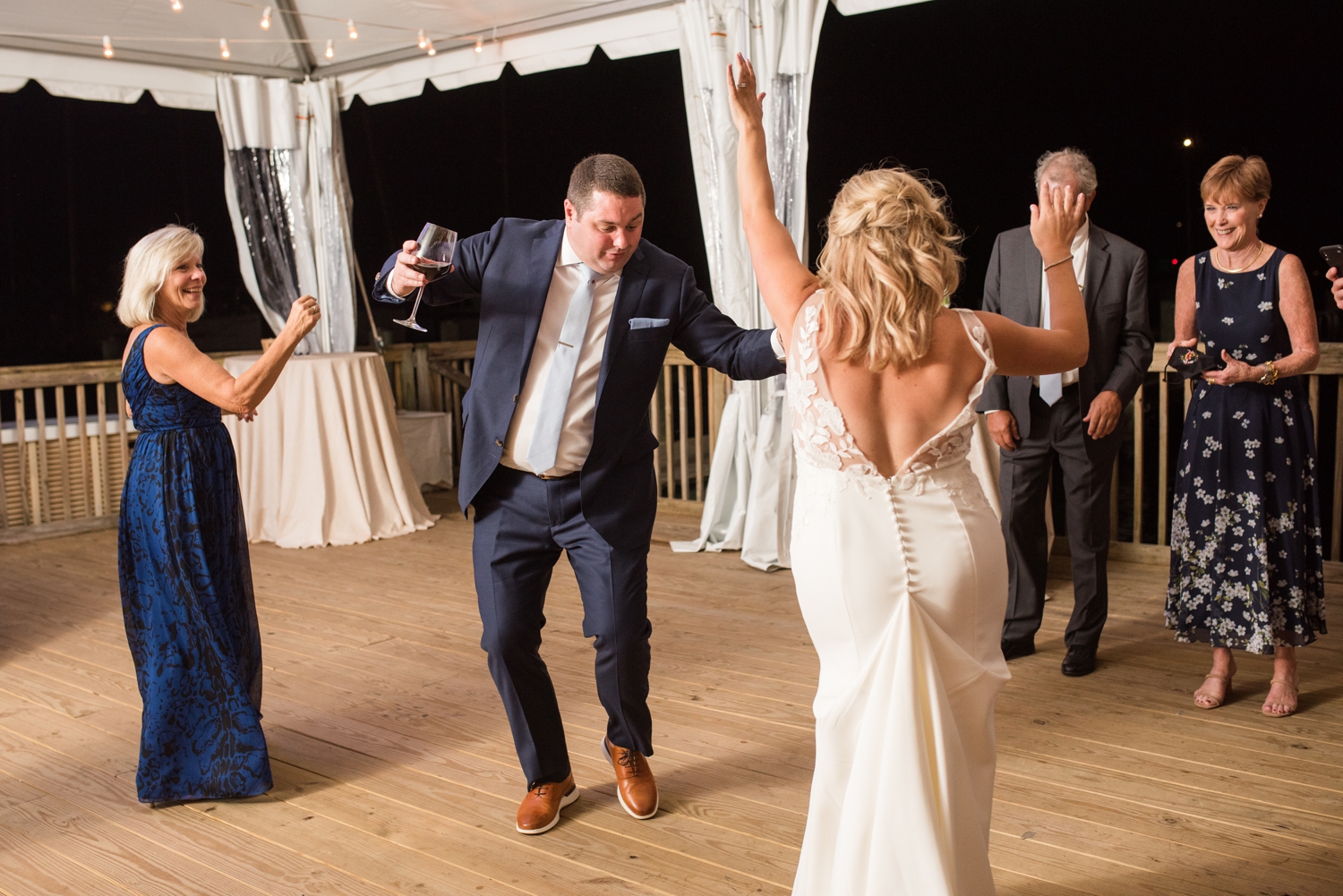 Annapolis Maritime museum micro wedding reception dancing