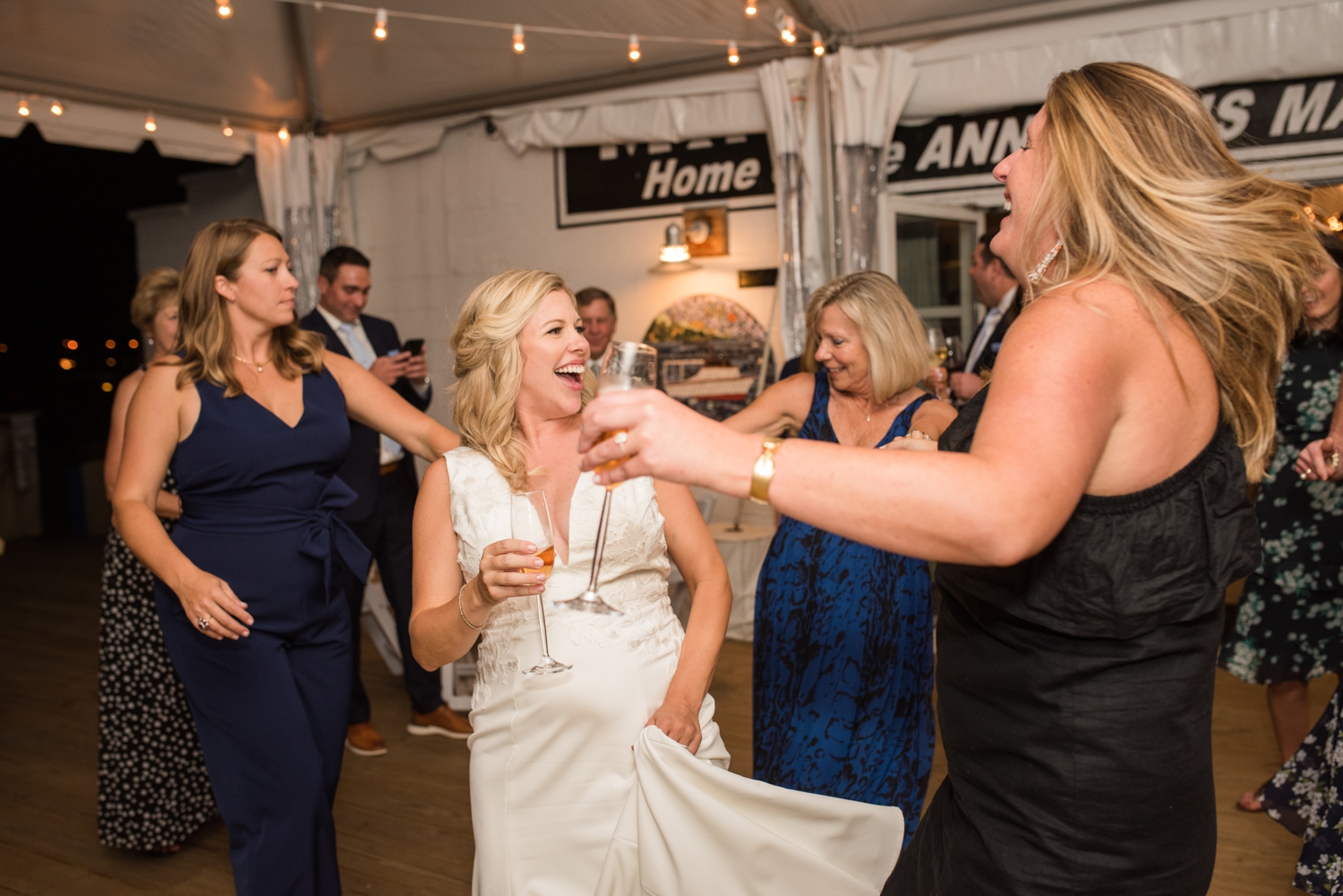 Annapolis Maritime museum micro wedding reception dancing