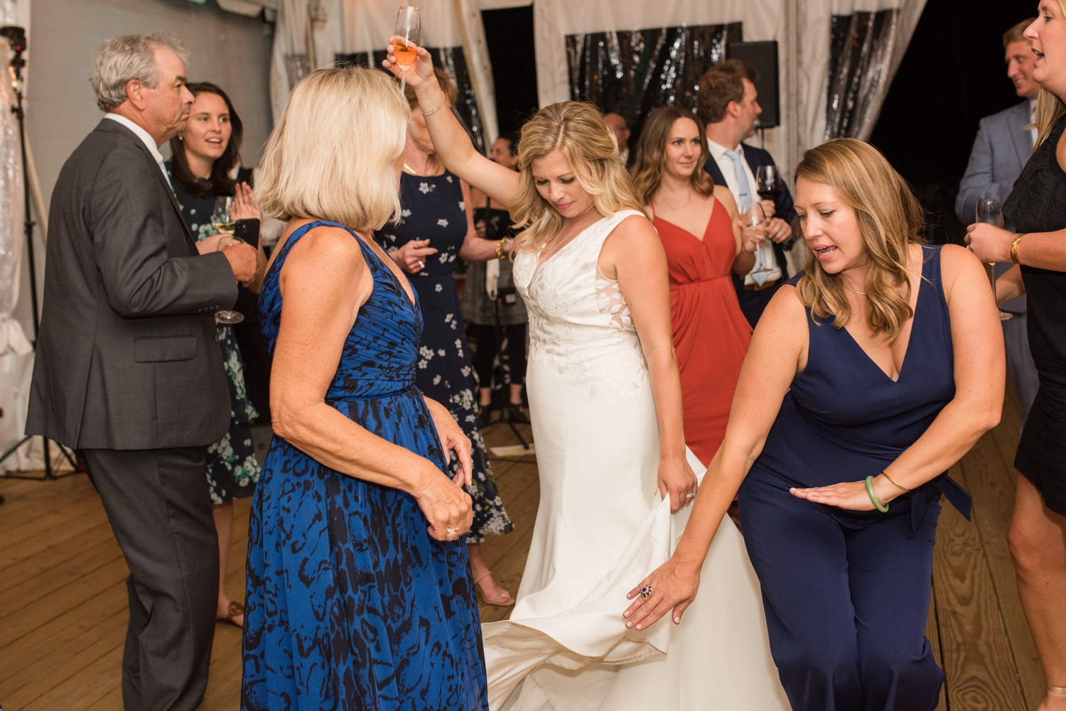 Annapolis Maritime museum micro wedding reception dancing