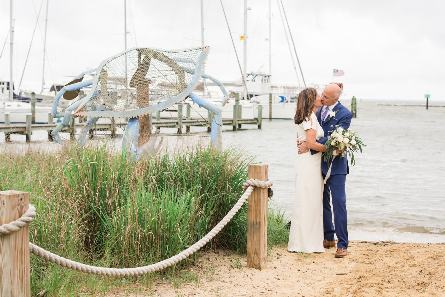 Pomona Floral - Annapolis Maritime museum micro wedding elopement