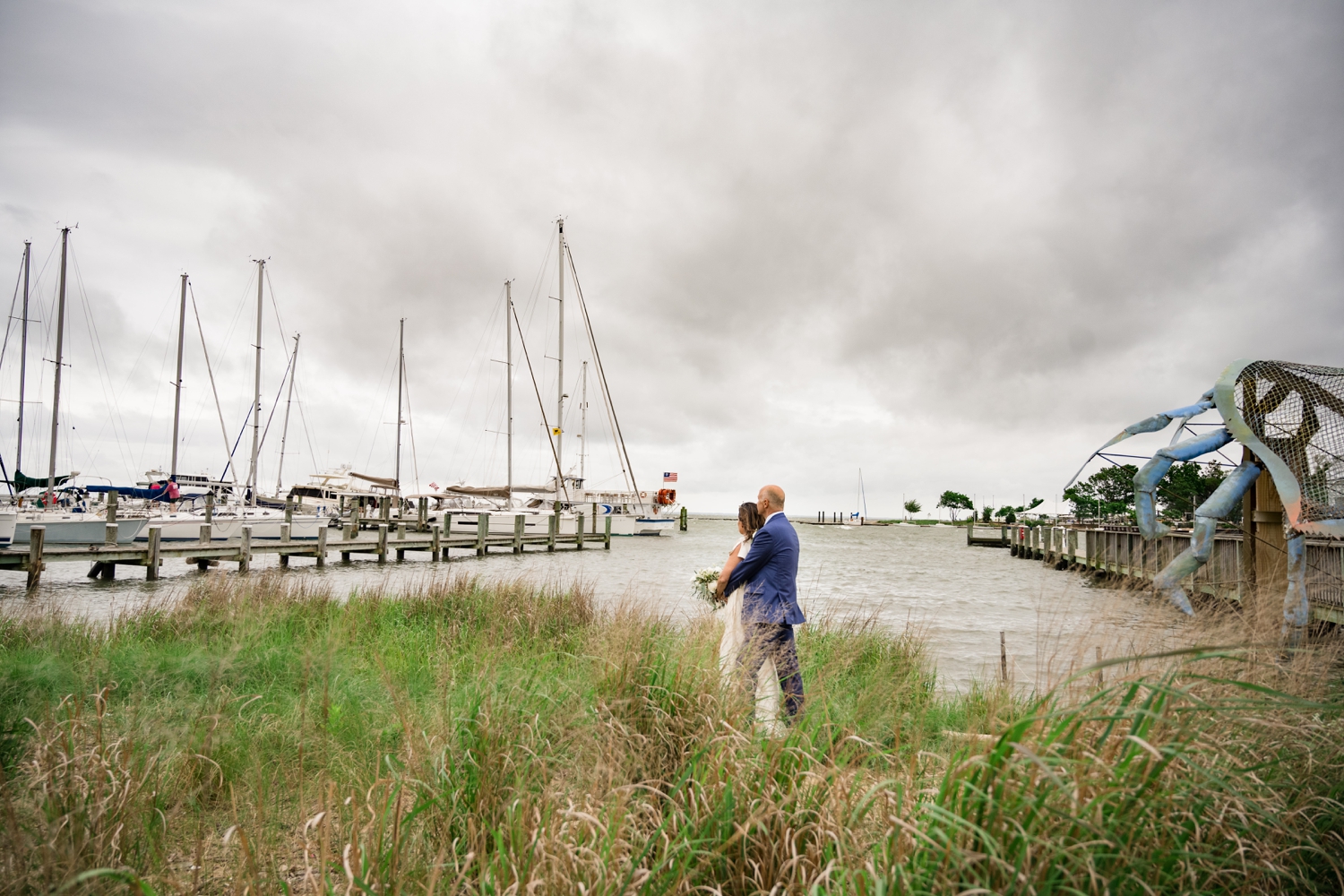 Pomona Floral - Annapolis Maritime museum micro wedding elopement