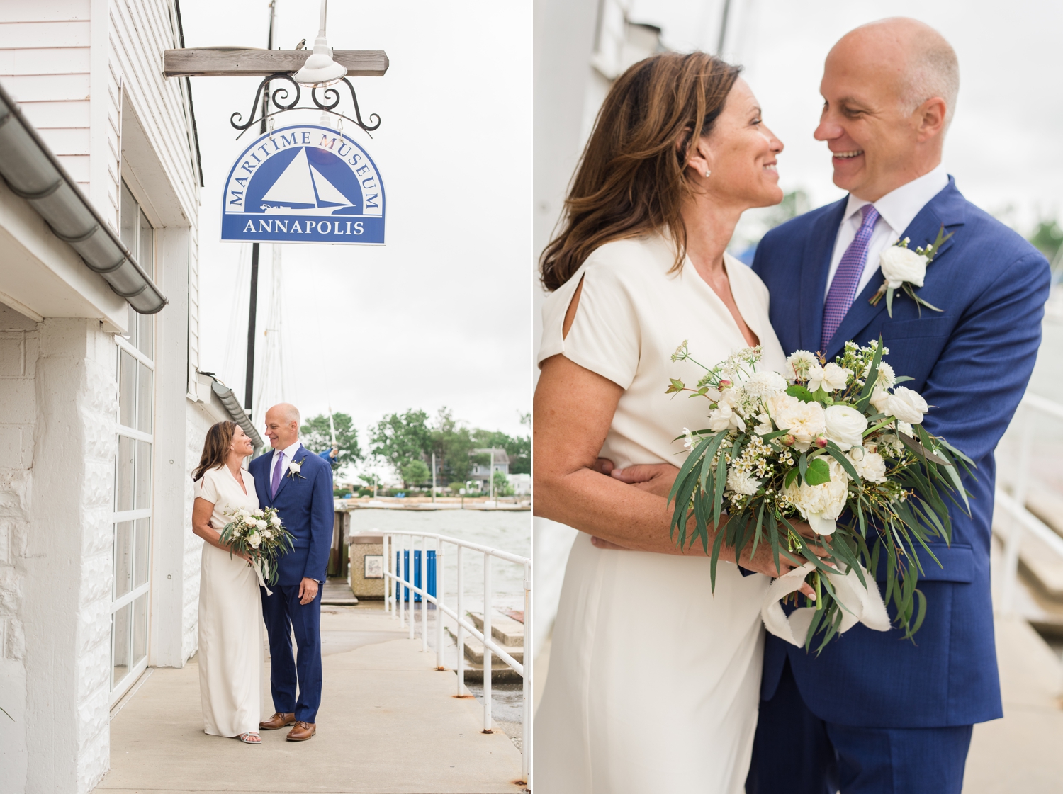 Pomona Floral - Annapolis Maritime museum micro wedding elopement