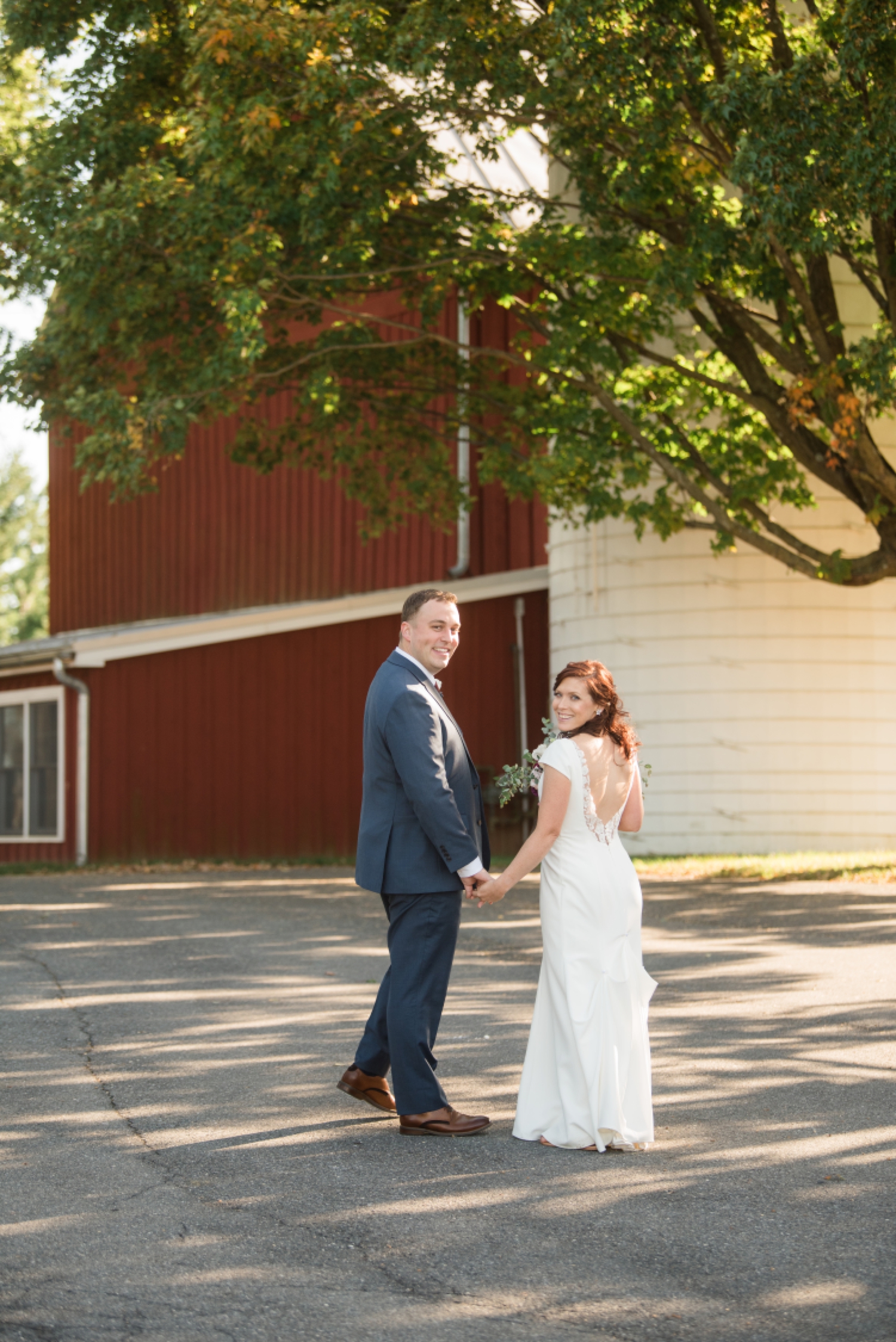 Tusculum Farm micro wedding with red barns