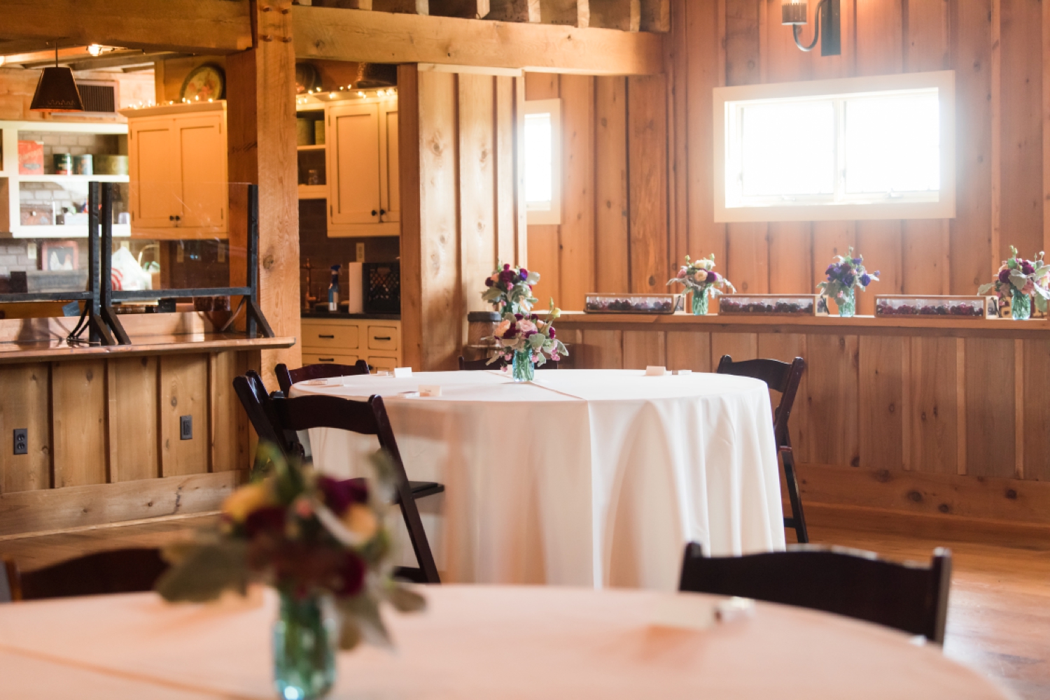 Tusculum Farm micro wedding reception in the Barn