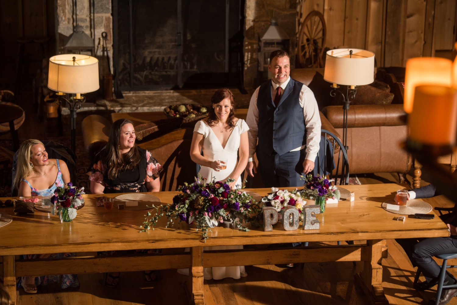 Tusculum Farm micro wedding reception in the Barn