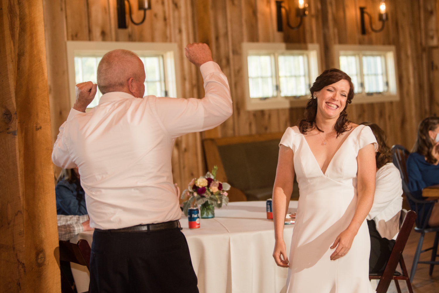 Tusculum Farm micro wedding reception in the Barn