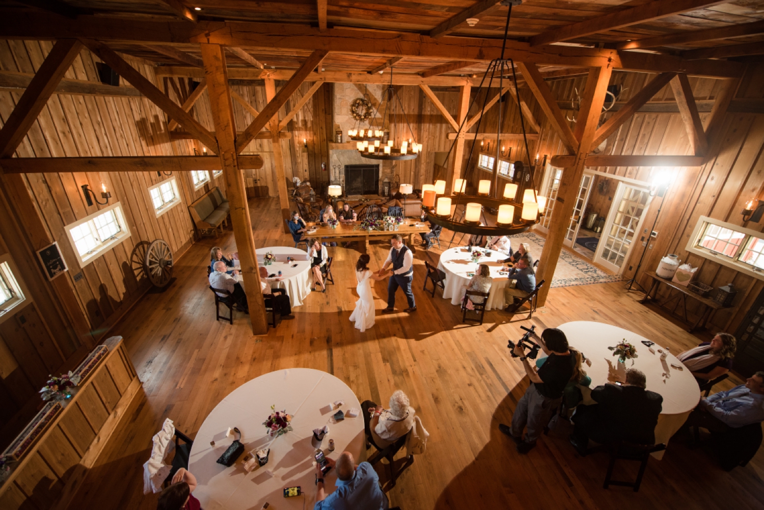 Tusculum Farm micro wedding reception in the Barn