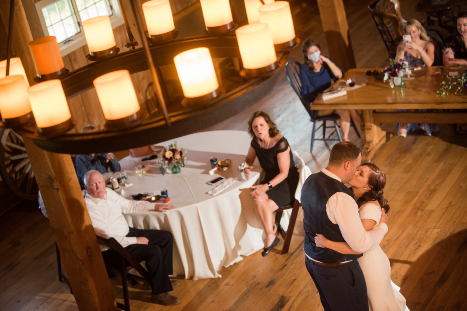 Tusculum Farm micro wedding reception in the Barn